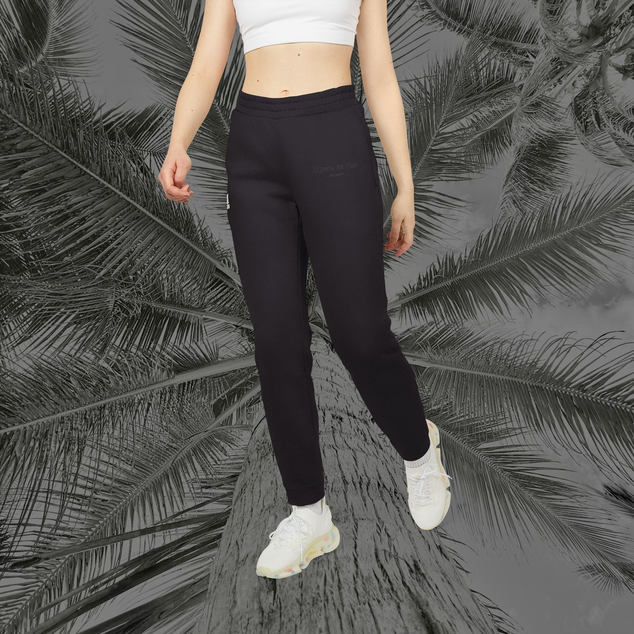 Aliento De Vida - (UNISEX) Adidas Fleece Joggers (Black Lettering)