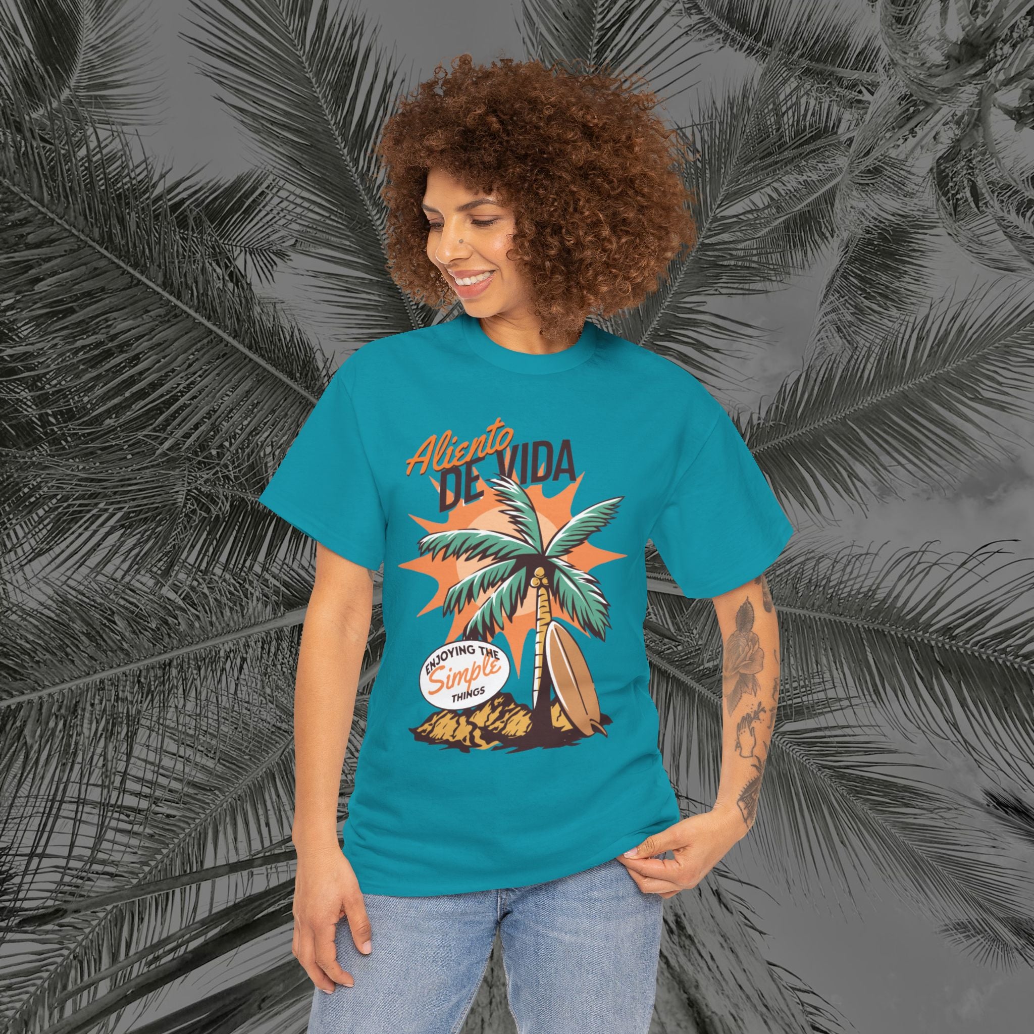 Pure Palm - (UNISEX) Heavy Cotton Tee - Aliento De Vida