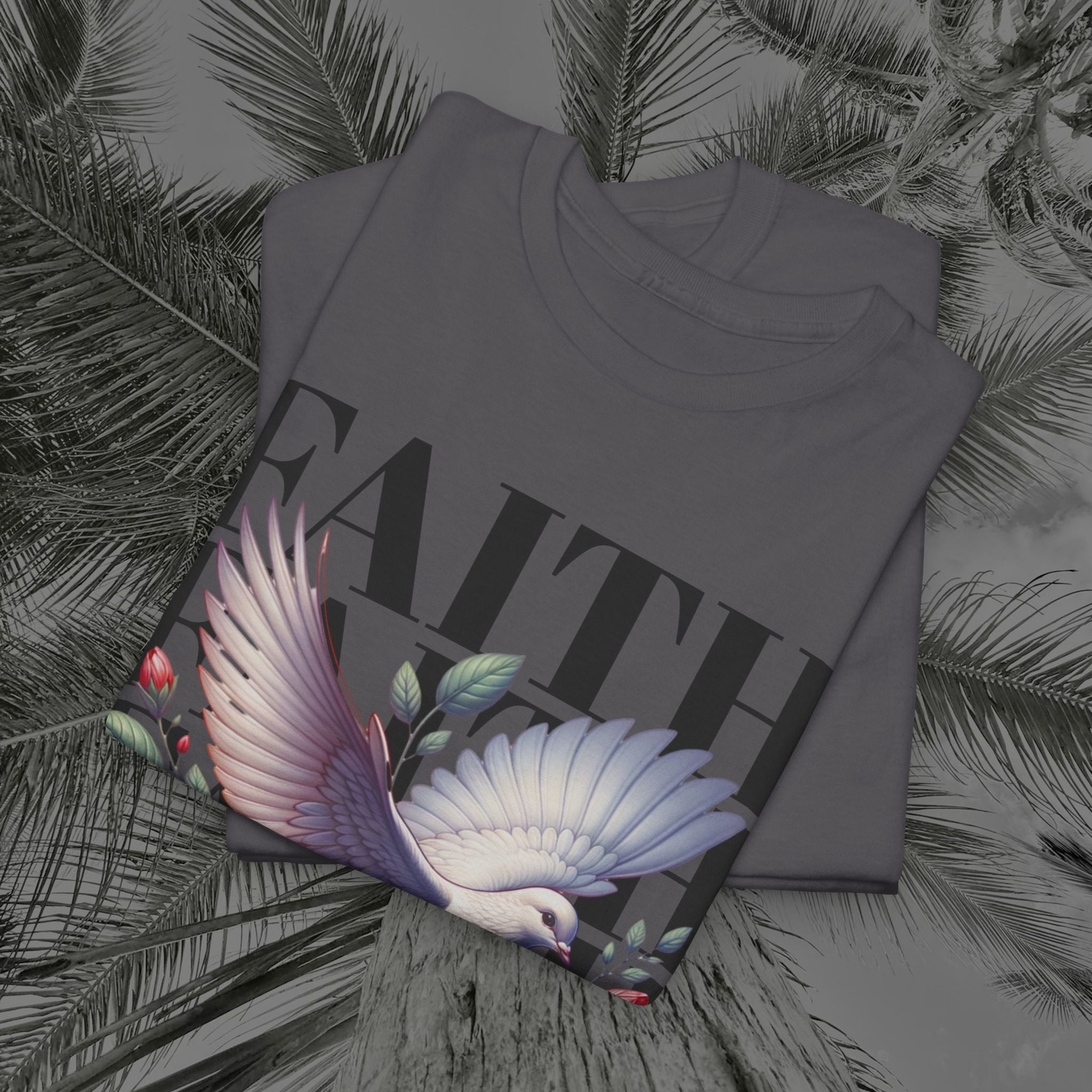 Wings of Grace - (UNISEX) Heavy Cotton Tee - Aliento De Vida