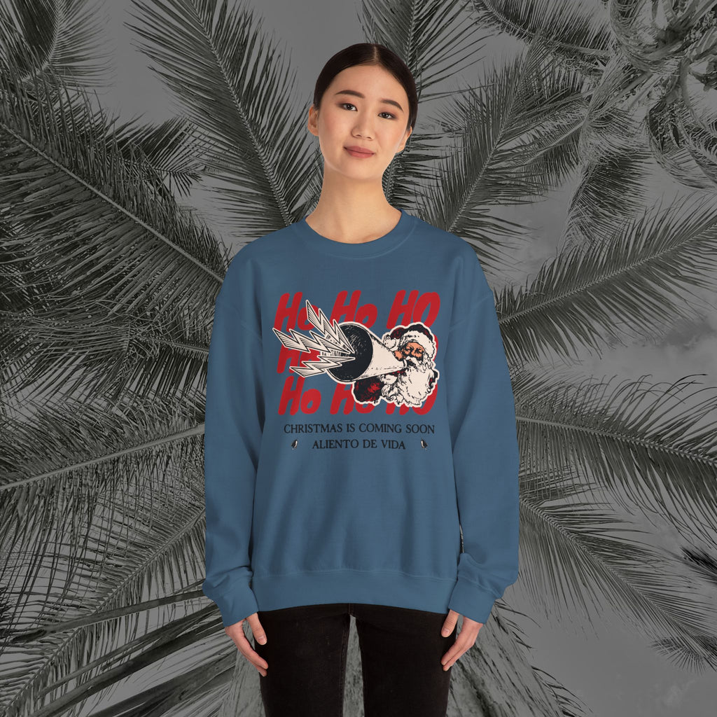 Ho Ho Ho’ Holiday Season - (UNISEX) Cozy Crewneck Sweatshirt - Aliento De Vida
