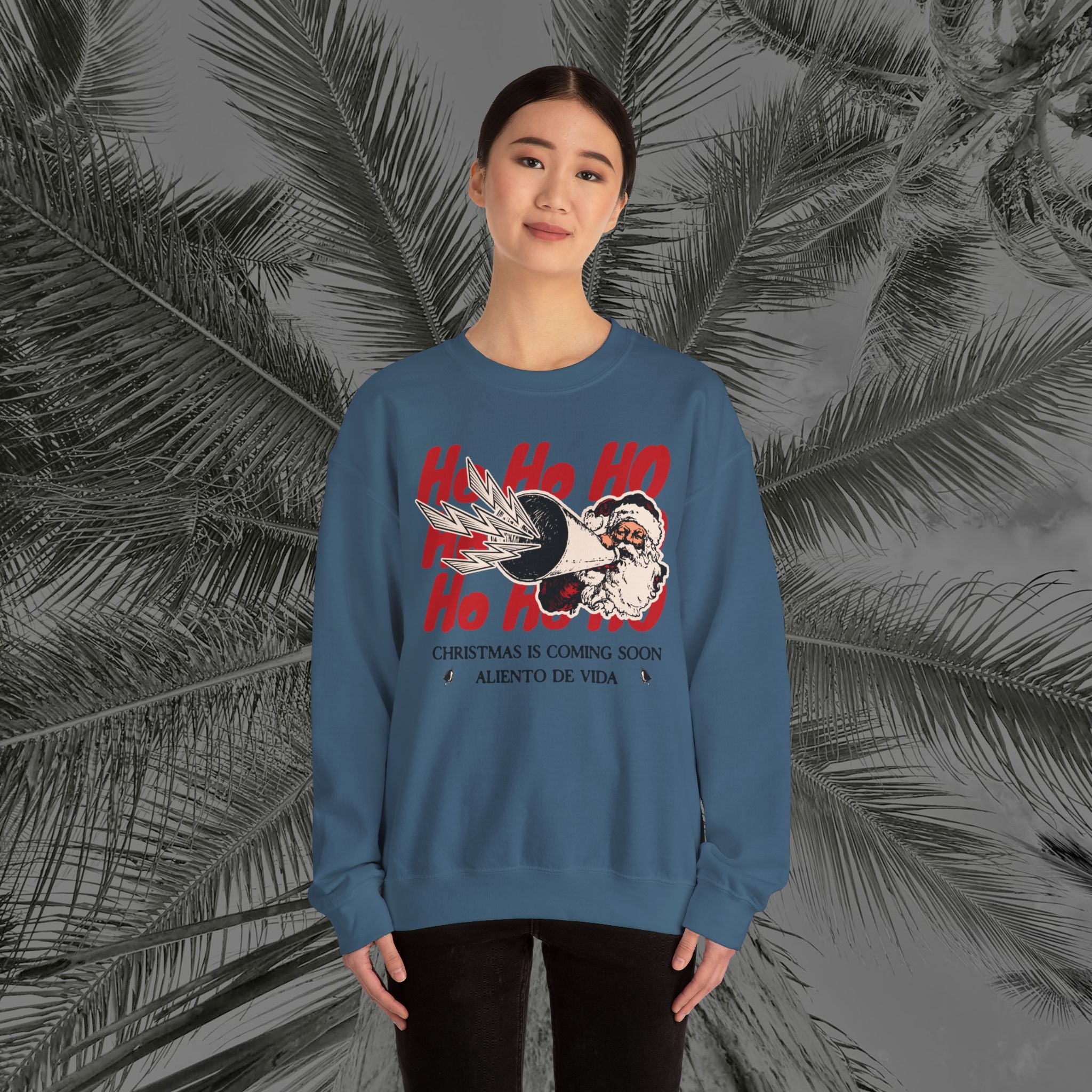 Ho Ho Ho’ Holiday Season - (UNISEX) Cozy Crewneck Sweatshirt - Aliento De Vida