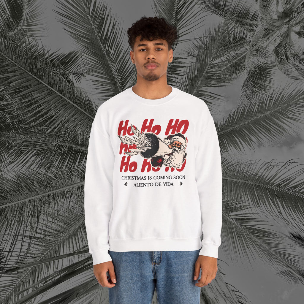 Ho Ho Ho’ Holiday Season - (UNISEX) Cozy Crewneck Sweatshirt - Aliento De Vida
