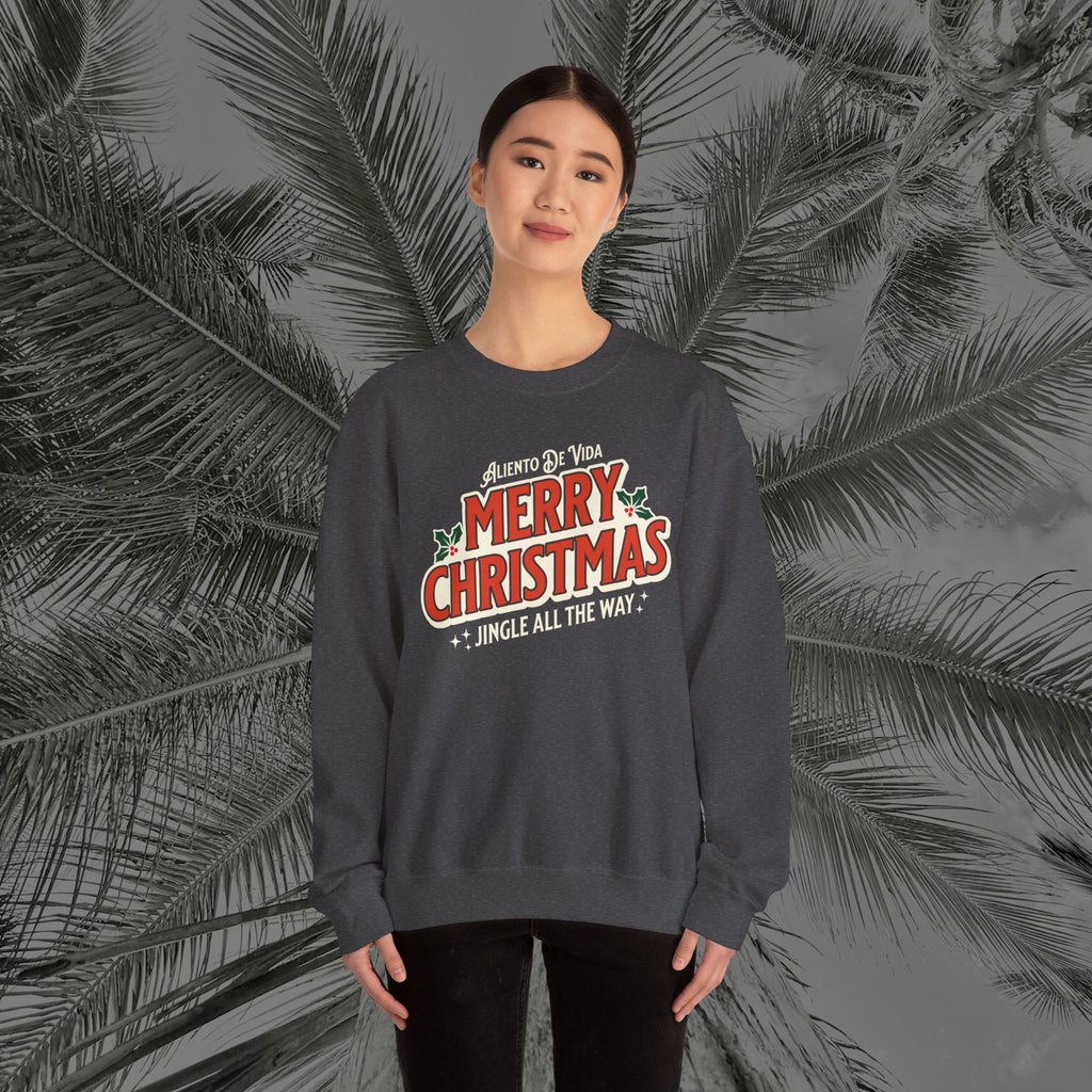Merry Christmas - (UNISEX) Cozy Crewneck Sweatshirt - Aliento De Vida