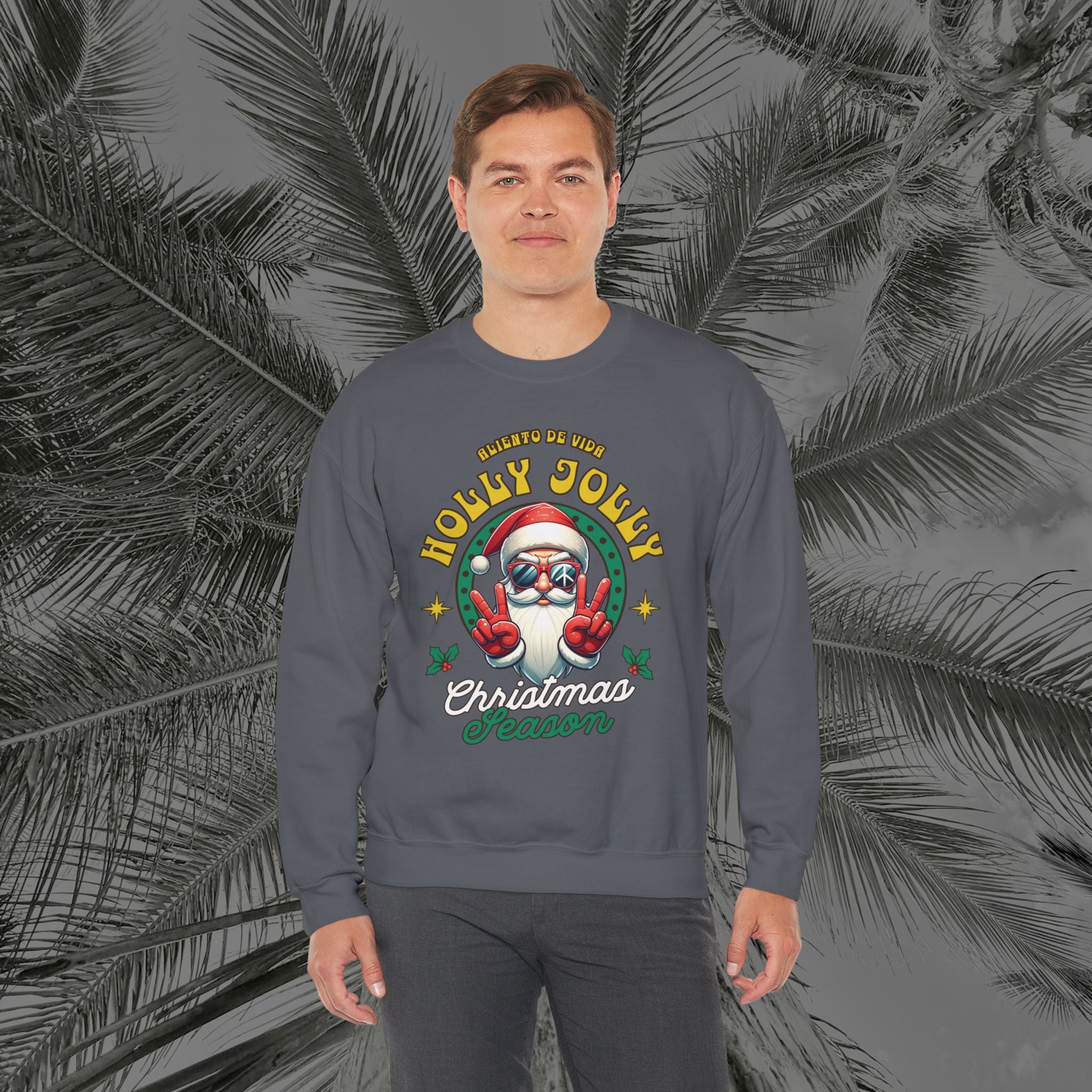 Peace Out, North Pole Edition - (UNSEX) Cozy Crewneck Sweatshirt – Aliento De Vida