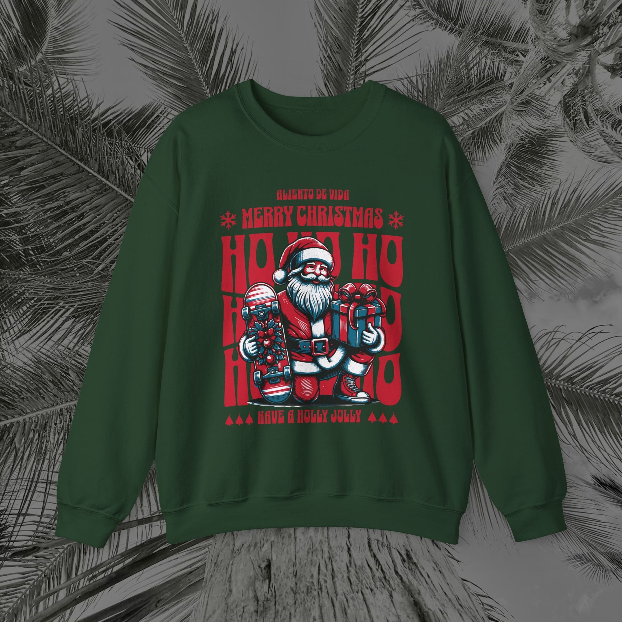 Naughty by Nature, Santa by Choice - (UNISEX) Cozy Crewneck Sweatshirt - Aliento De Vida