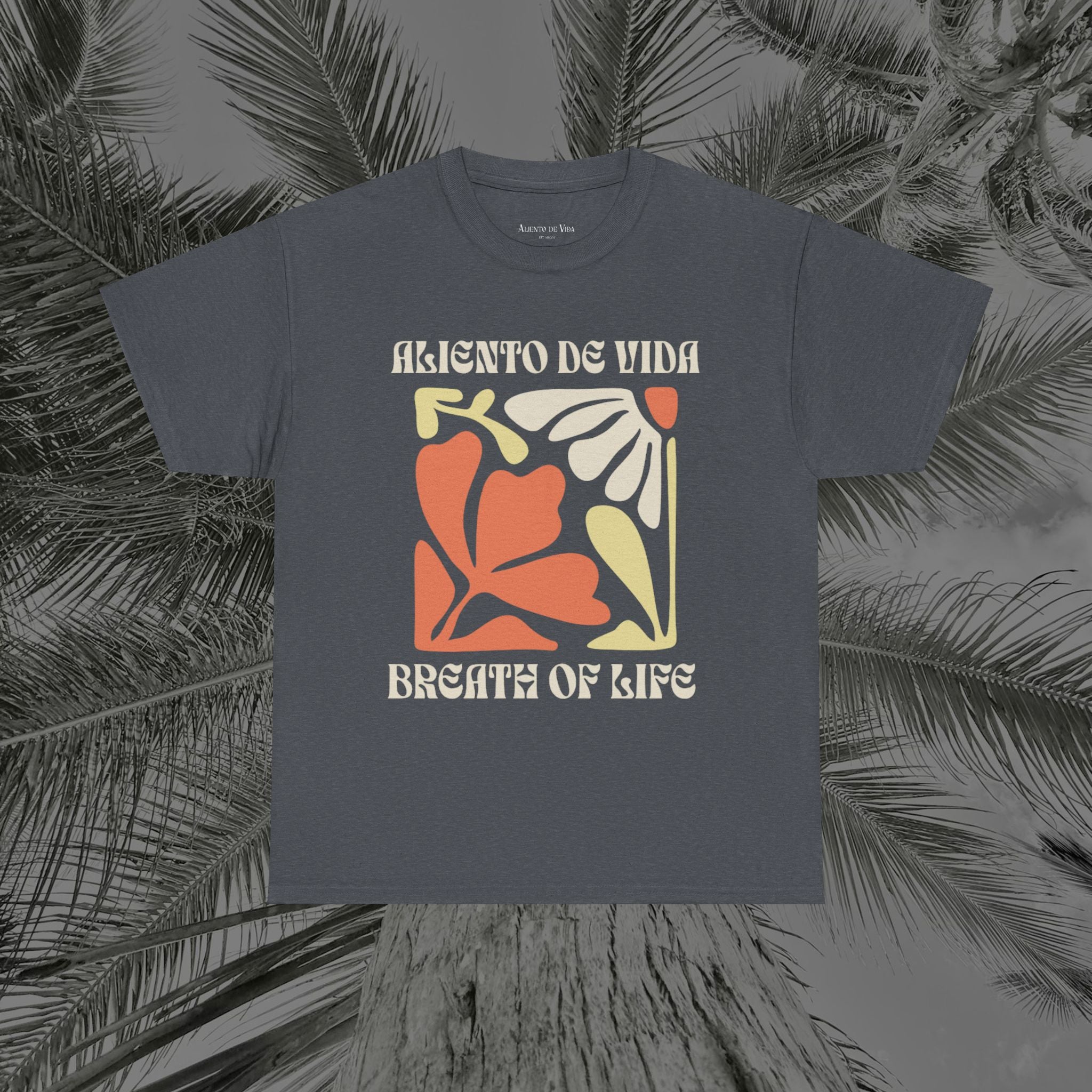 One Breath, Infinite Bloom - (UNISEX) Heavy Cotton T-Shirt - Aliento De Vida