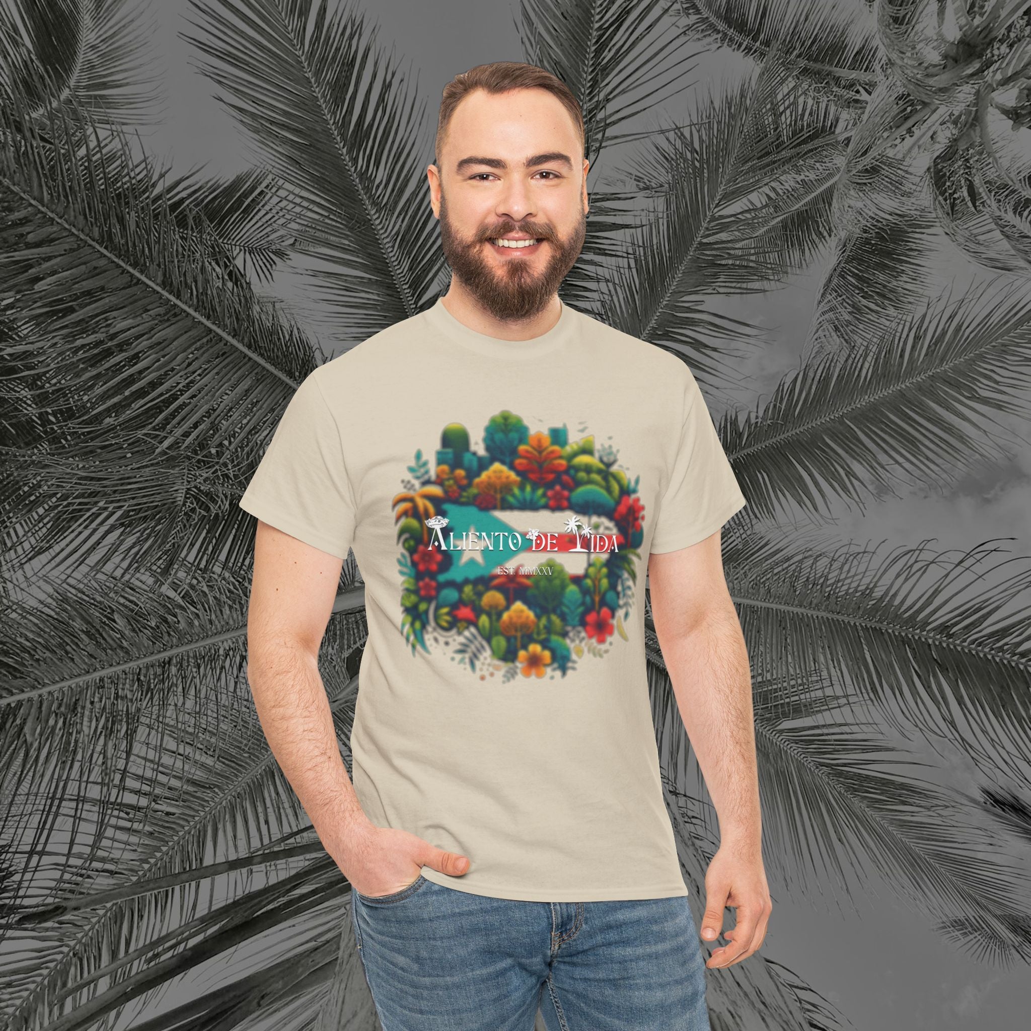 Beauty of Nature - PR COLLECTION - (UNISEX) Heavy Cotton Tee - Aliento De Vida