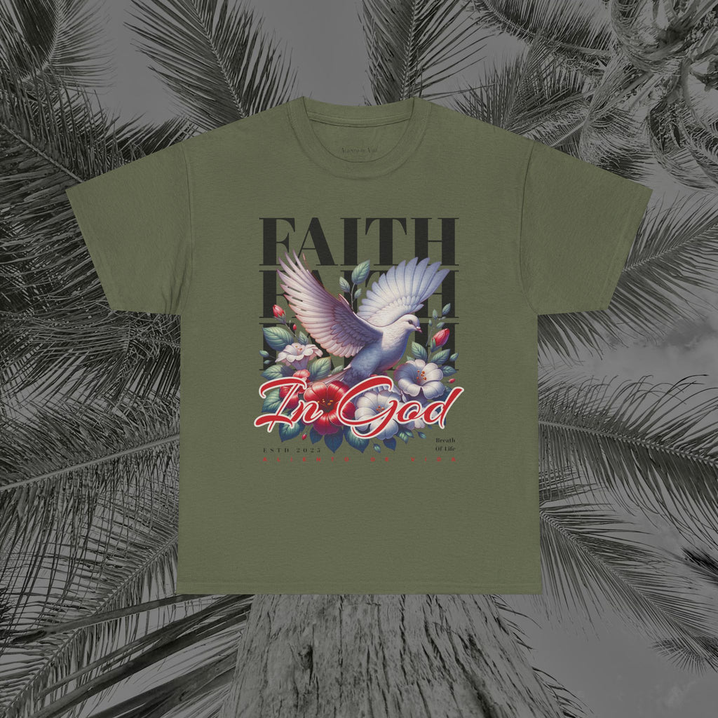Wings of Grace - (UNISEX) Heavy Cotton Tee - Aliento De Vida