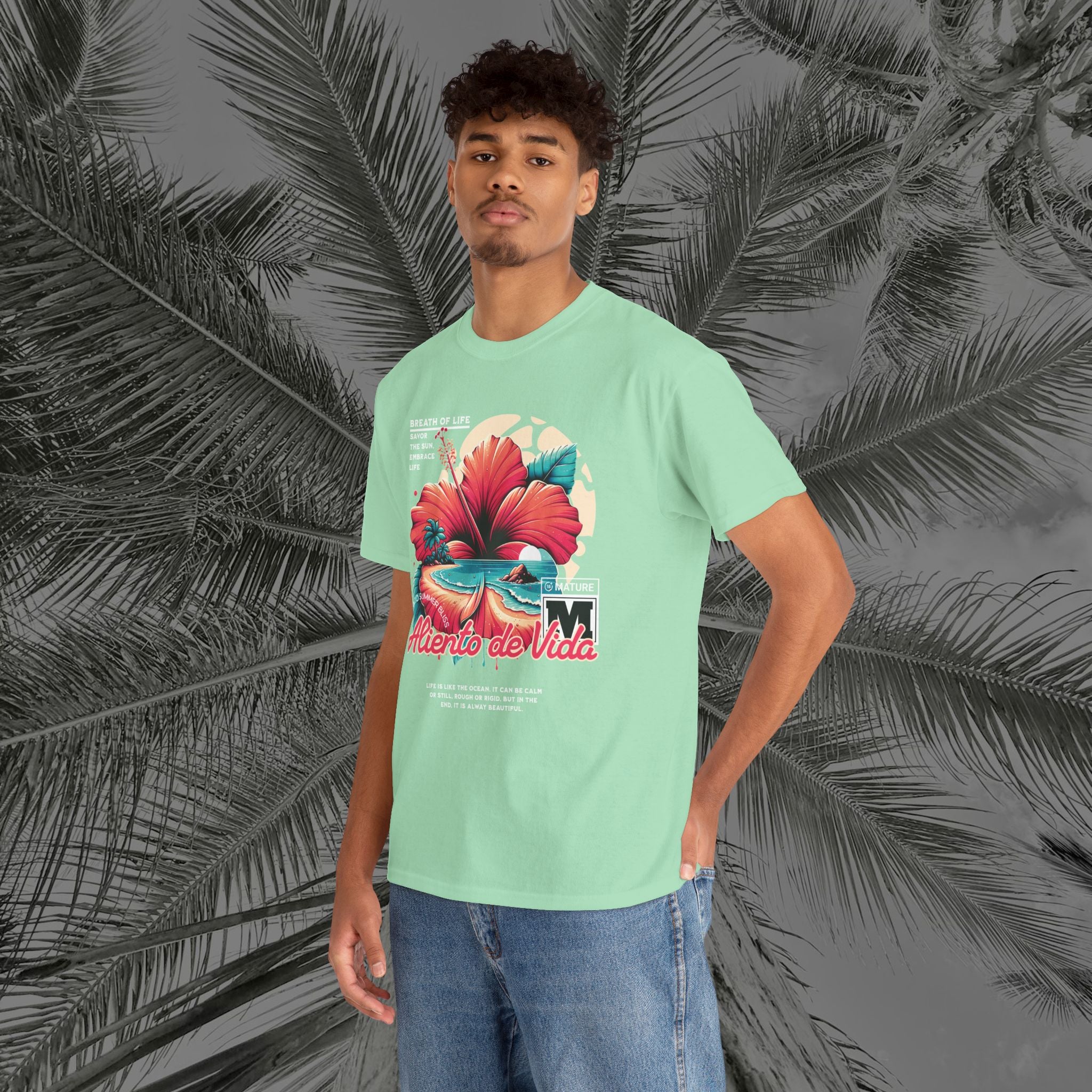 Breath Of Paradise - (UNISEX) Heavy Cotton T-Shirt - Aliento De Vida