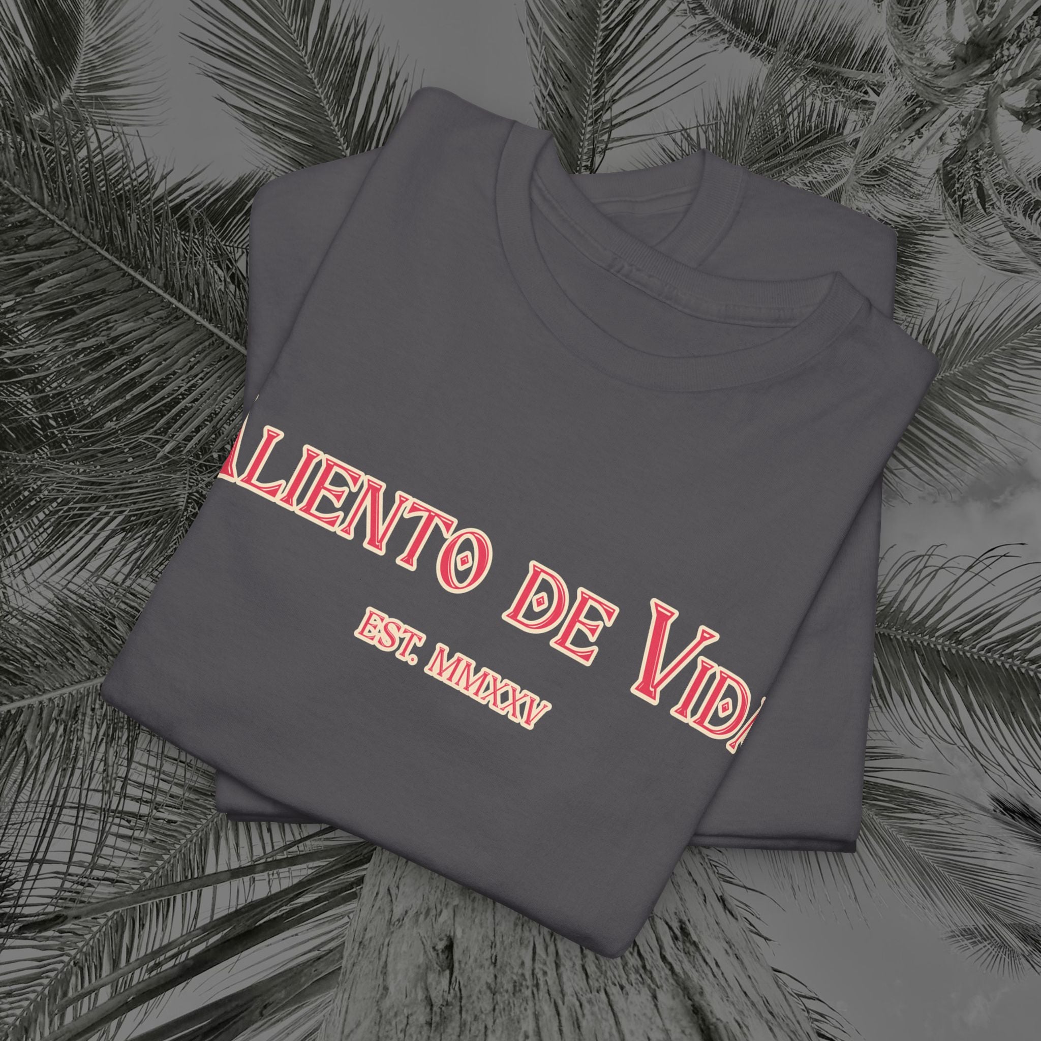 Breath Of Paradise - (UNISEX) Heavy Cotton T-Shirt - Back Design - Aliento De Vida