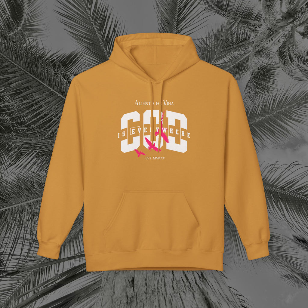 God Is Everywhere - (UNISEX) Midweight Fleece Hoodie - Aliento De Vida