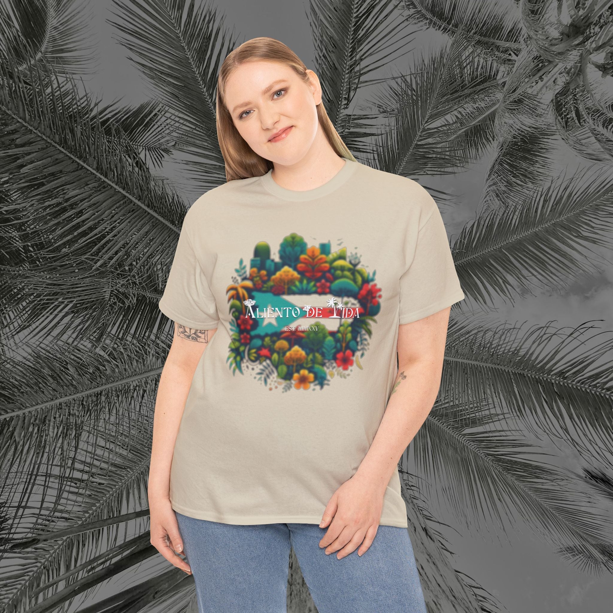 Beauty of Nature - PR COLLECTION - (UNISEX) Heavy Cotton Tee - Aliento De Vida