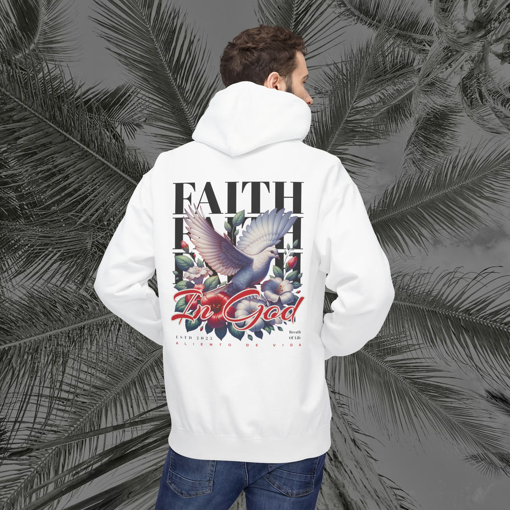 Wings of Grace - (UNISEX) Midweight Fleece Hoodie- Aliento De Vida