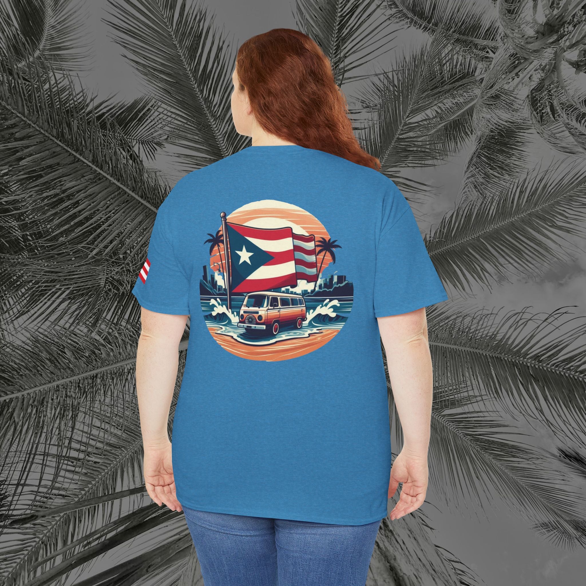 Island Cruiser - PR COLLECTION - (UNISEX) Heavy Cotton Tee - Aliento De Vida