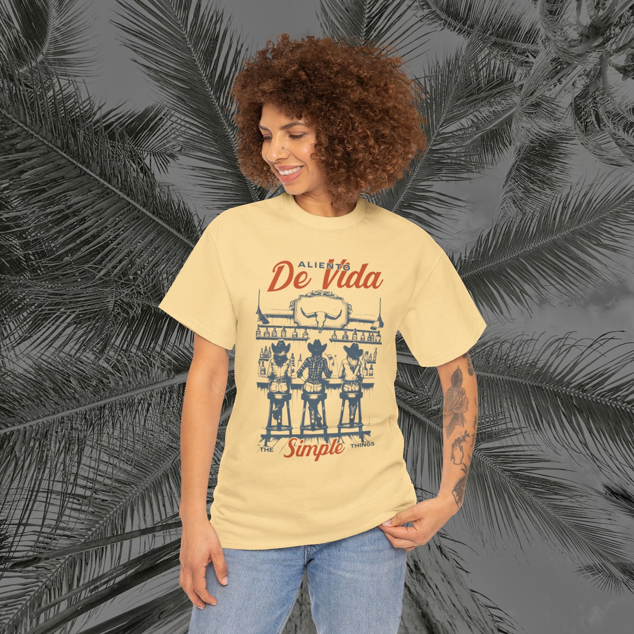 Let's Have A Drink - (UNISEX) Heavy Cotton T-Shirt - Aliento De Vida