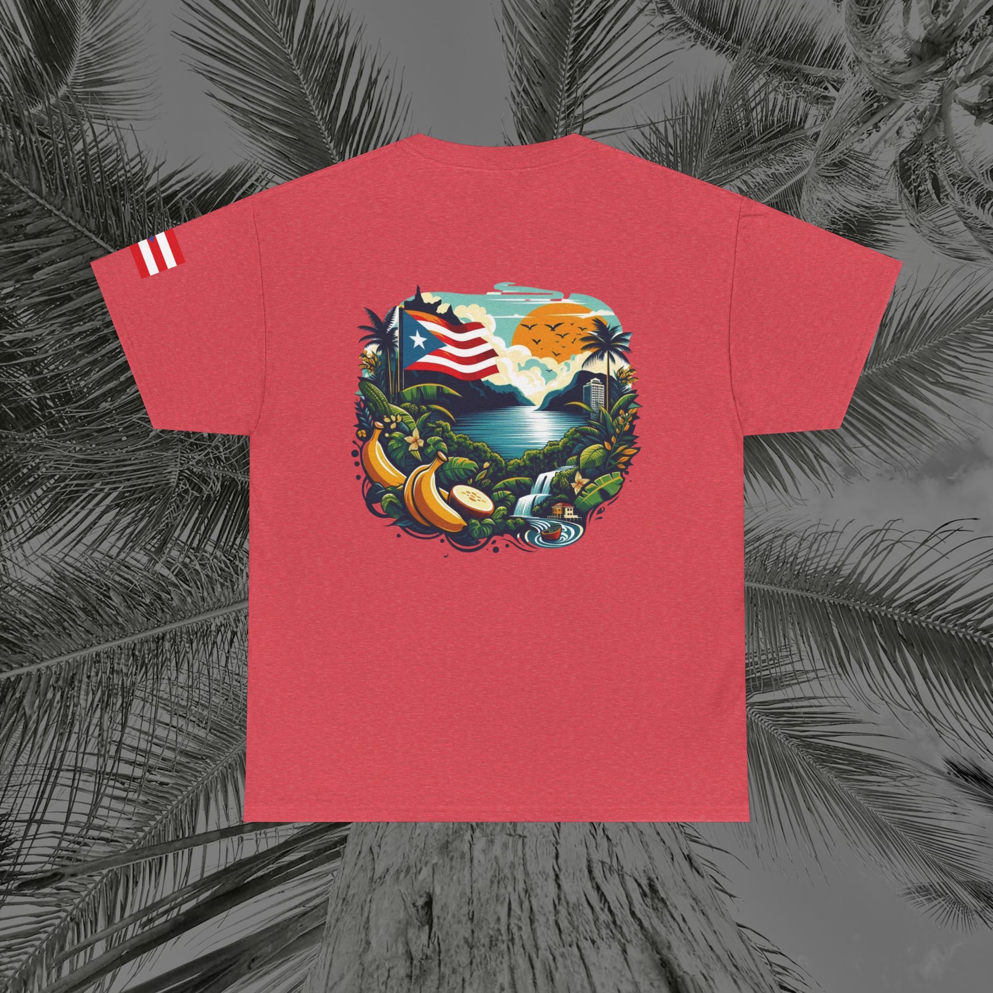 Borikén Sunrise - PR COLLECTION - (UNISEX) Heavy Cotton Tee - Aliento De Vida