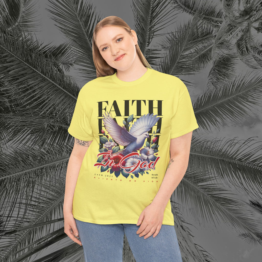 Wings of Grace - (UNISEX) Heavy Cotton Tee - Aliento De Vida