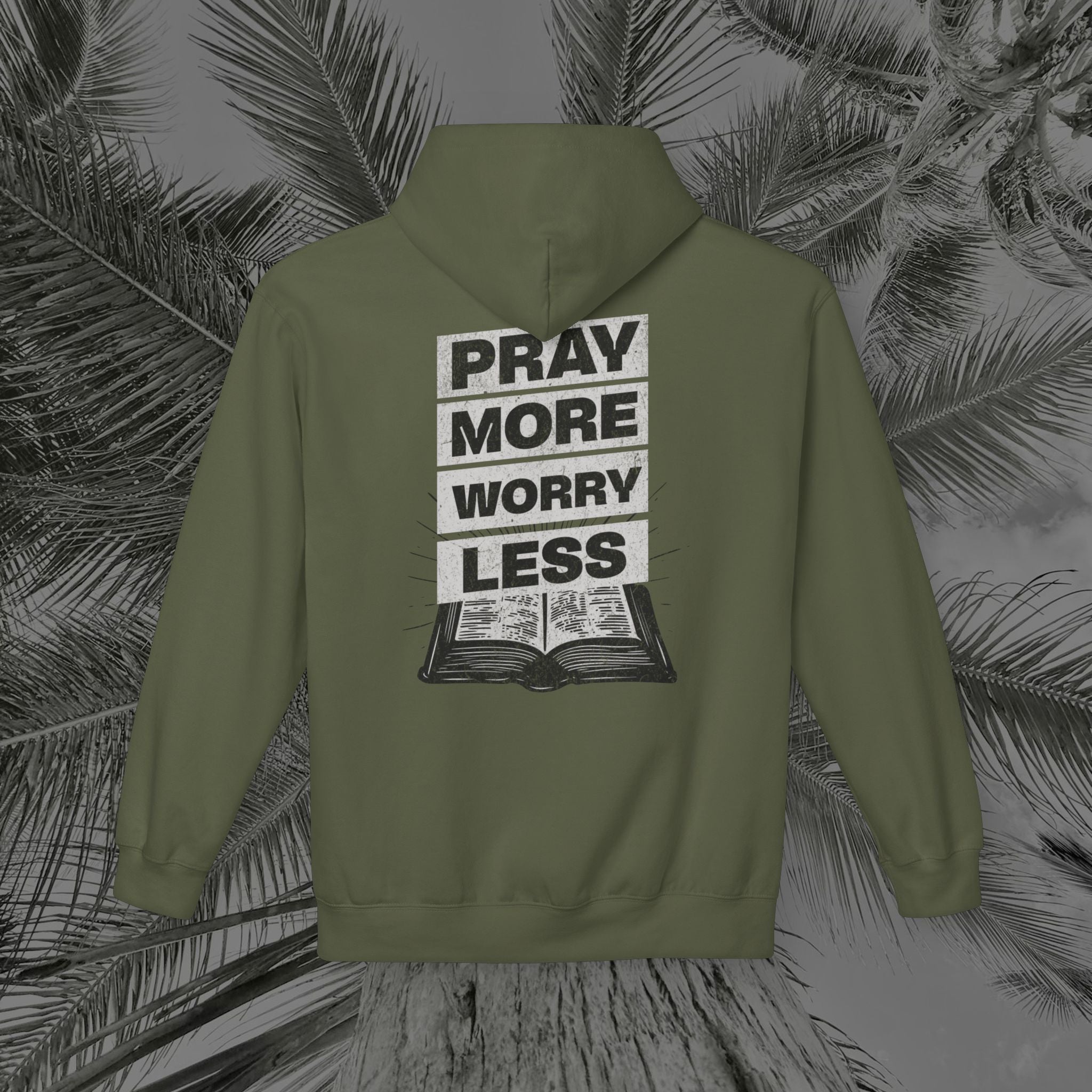Peace Through Prayer - (UNISEX) Midweight Fleece Hoodie - Aliento De Vida