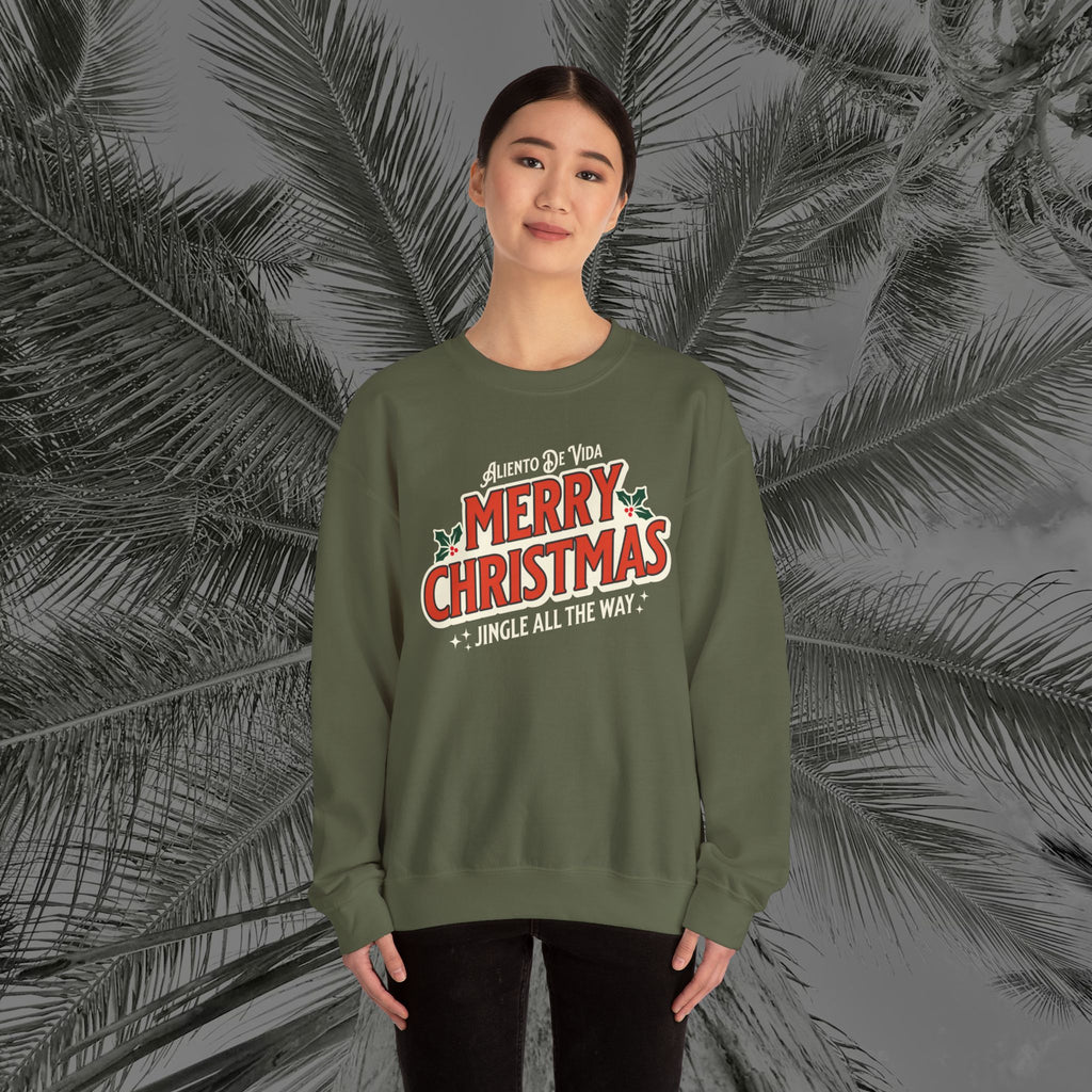 Merry Christmas - (UNISEX) Cozy Crewneck Sweatshirt - Aliento De Vida
