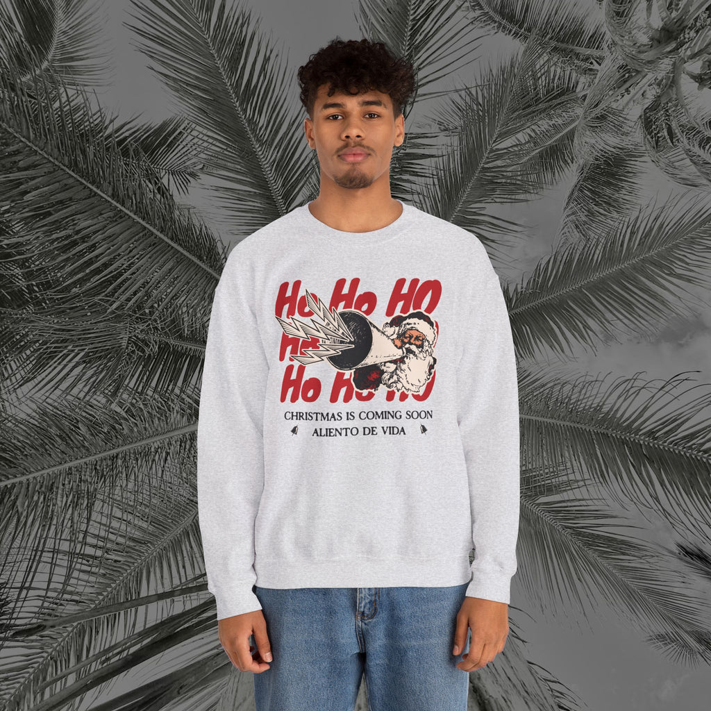 Ho Ho Ho’ Holiday Season - (UNISEX) Cozy Crewneck Sweatshirt - Aliento De Vida