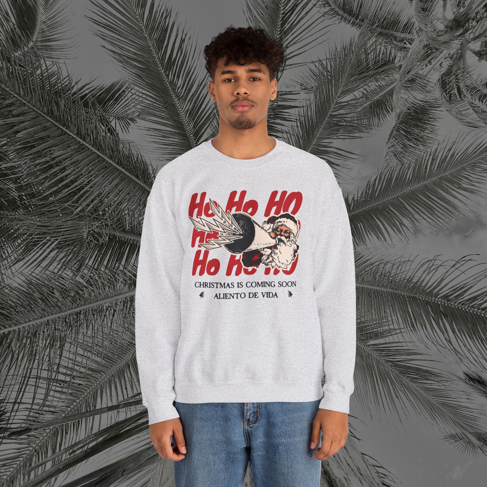 Ho Ho Ho’ Holiday Season - (UNISEX) Cozy Crewneck Sweatshirt - Aliento De Vida