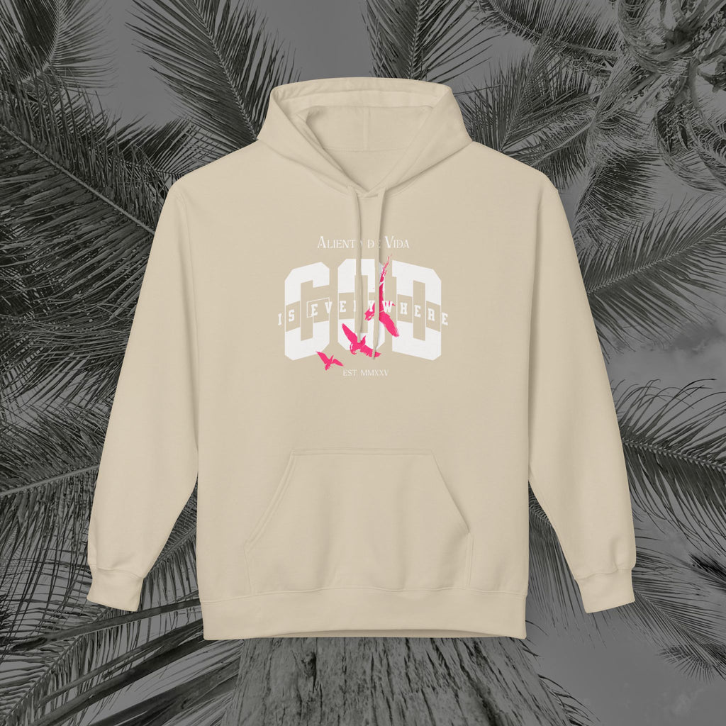 God Is Everywhere - (UNISEX) Midweight Fleece Hoodie - Aliento De Vida