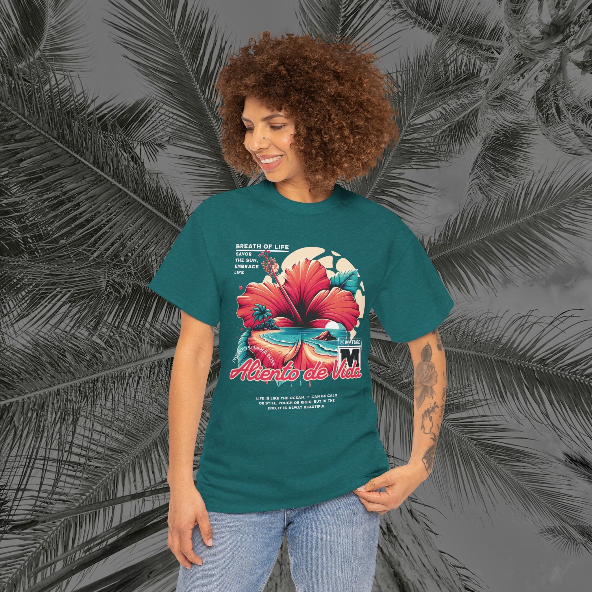 Breath Of Paradise - (UNISEX) Heavy Cotton T-Shirt - Aliento De Vida