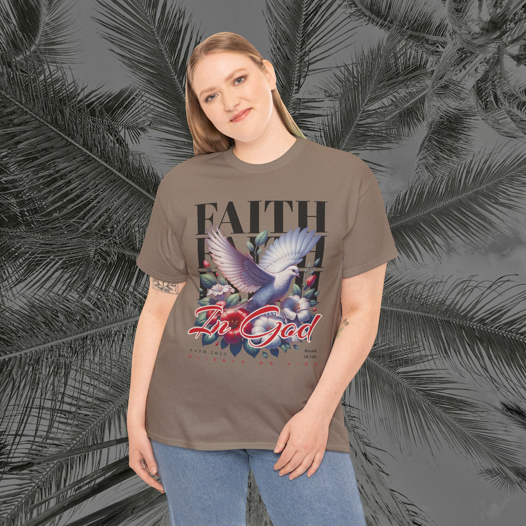 Wings of Grace - (UNISEX) Heavy Cotton Tee - Aliento De Vida