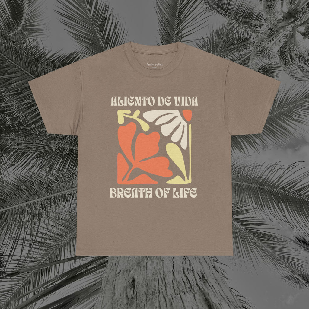 One Breath, Infinite Bloom - (UNISEX) Heavy Cotton T-Shirt - Aliento De Vida
