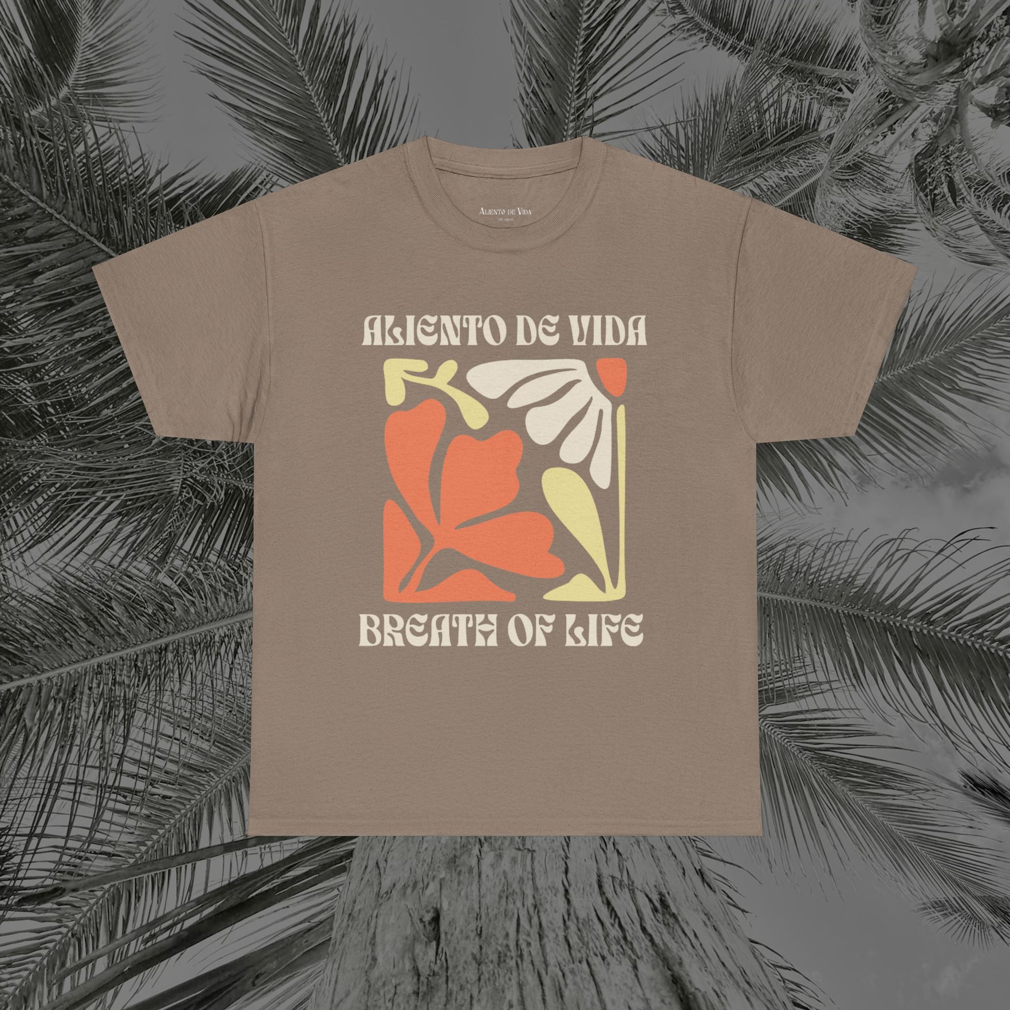 One Breath, Infinite Bloom - (UNISEX) Heavy Cotton T-Shirt - Aliento De Vida