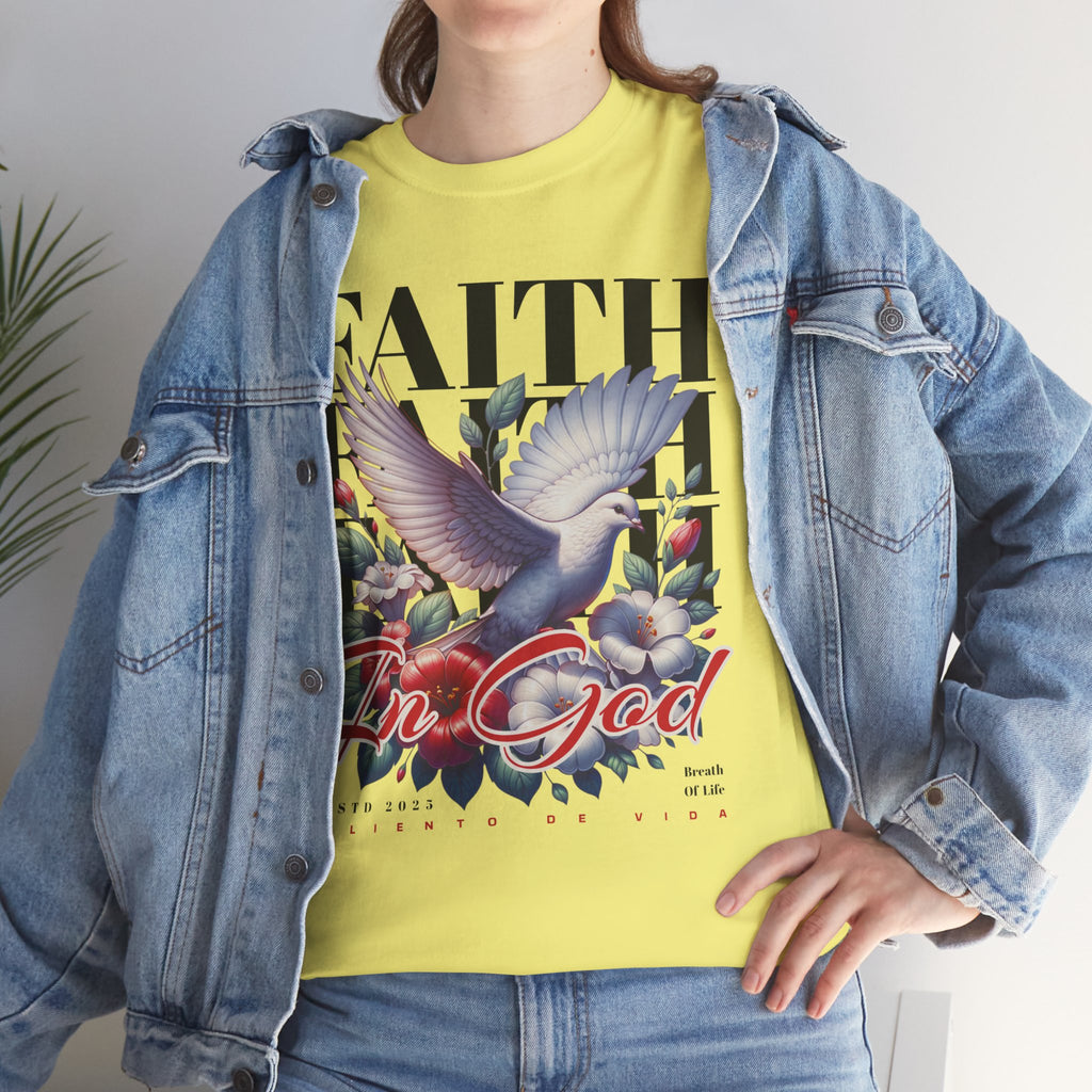 Wings of Grace - (UNISEX) Heavy Cotton Tee - Aliento De Vida