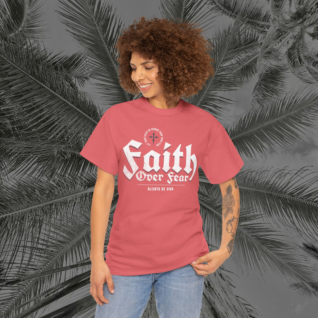 Faith Over Fear - (UNISEX) Heavy Cotton Tee - Aliento De Vida