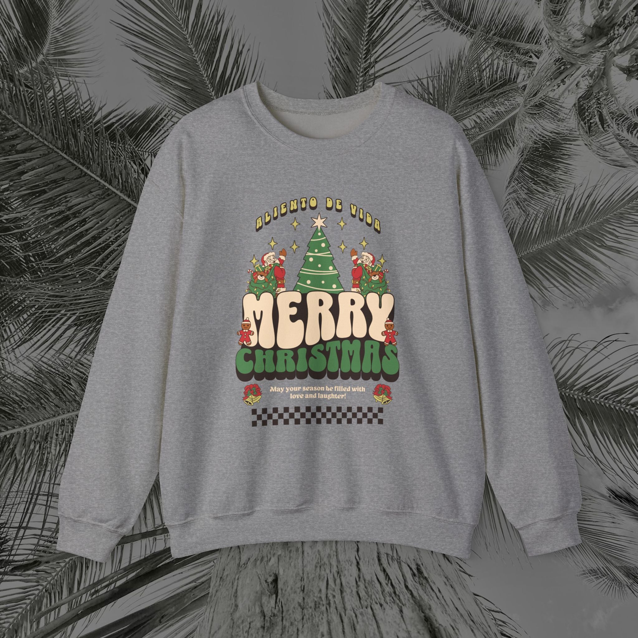 Retro Merry Magic- (UNISEX) Cozy Crewneck Sweatshirt - Aliento De Vida