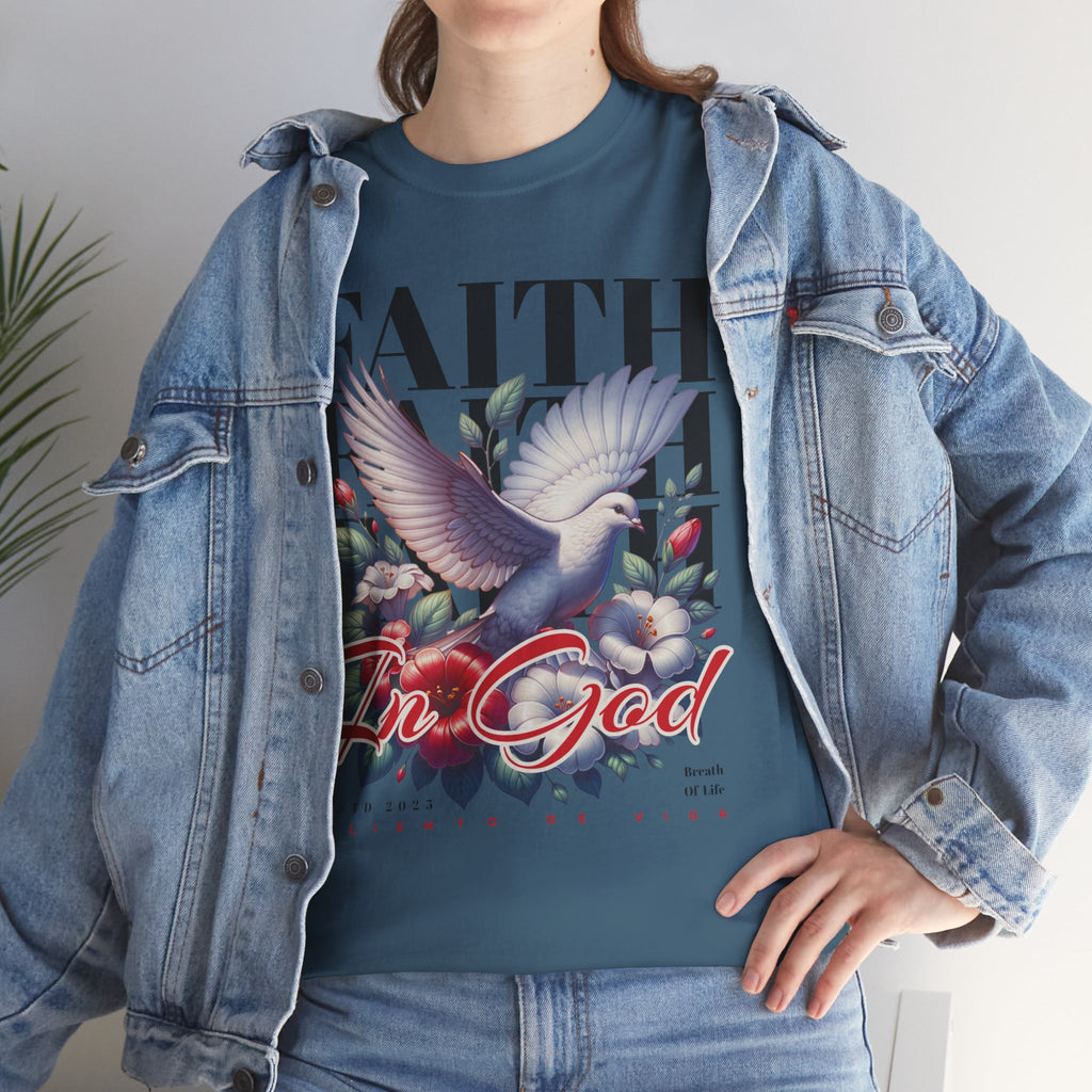 Wings of Grace - (UNISEX) Heavy Cotton Tee - Aliento De Vida