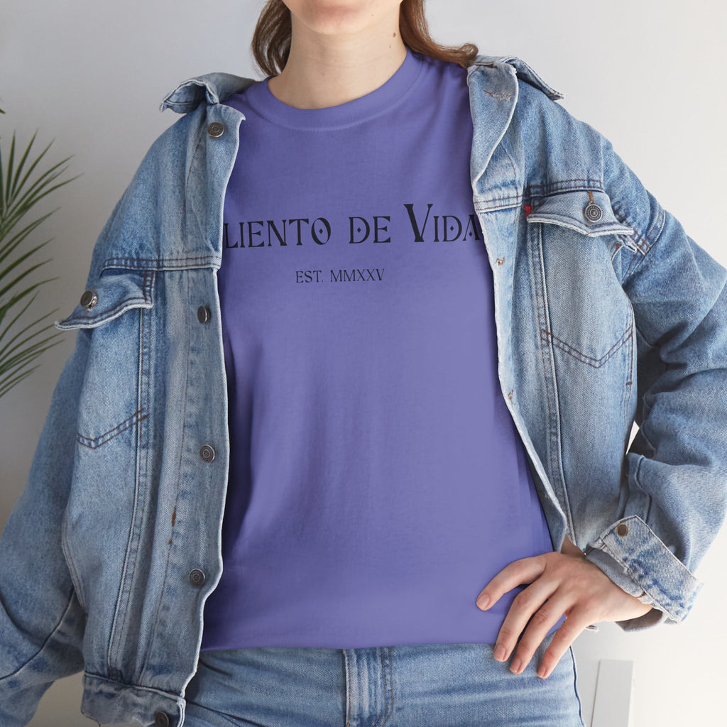 Wings of Grace - Back Design - Heavy Cotton Tee - Aliento De Vida
