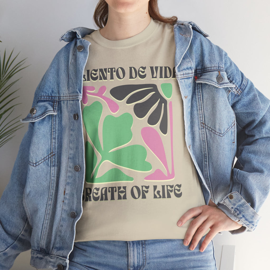 One Breath, Infinite Bloom #2 - (UNISEX) Heavy Cotton T-Shirt - Aliento De Vida