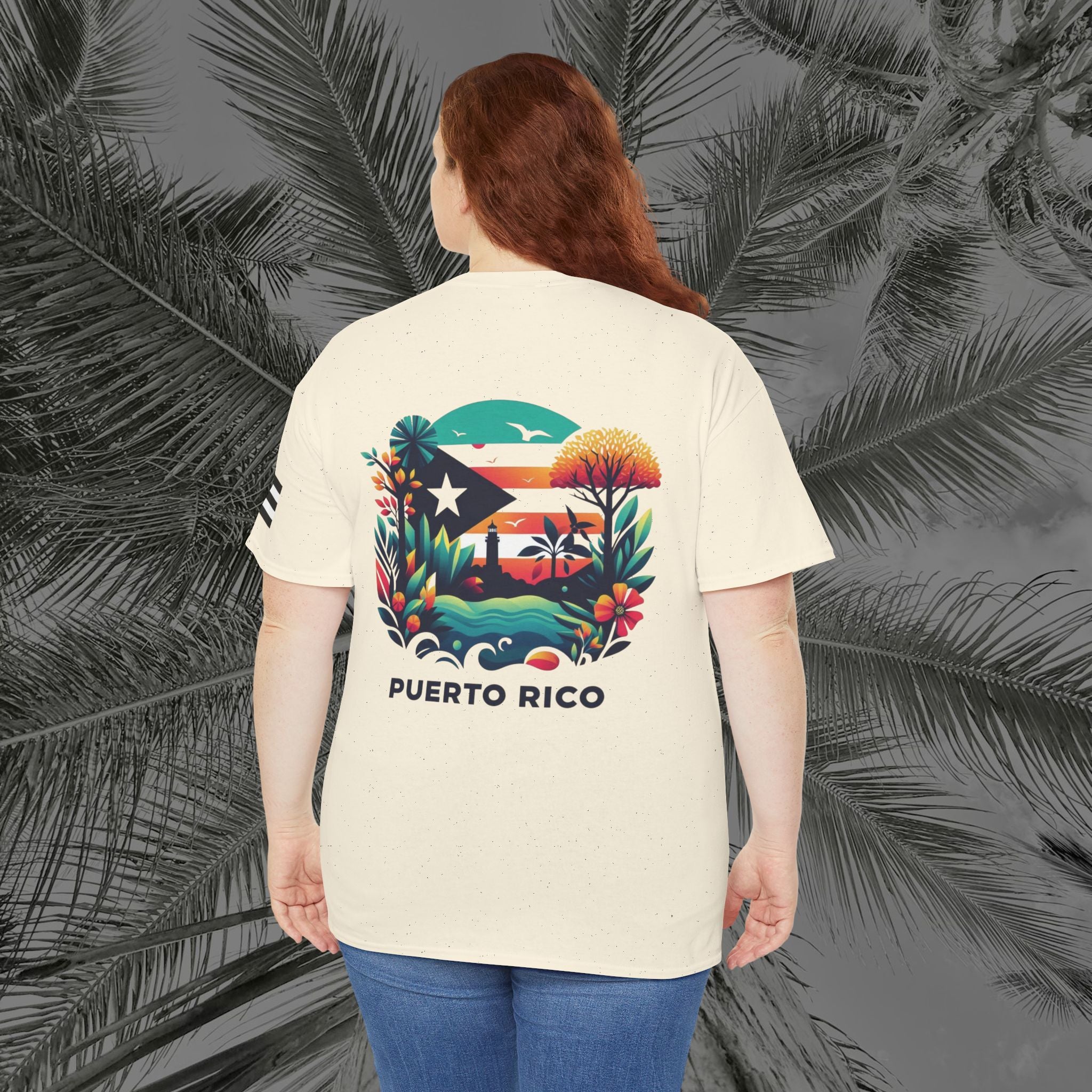 Isla Vibrante - PR COLLECTION - (UNISEX) Heavy Cotton Tee - Aliento De Vida