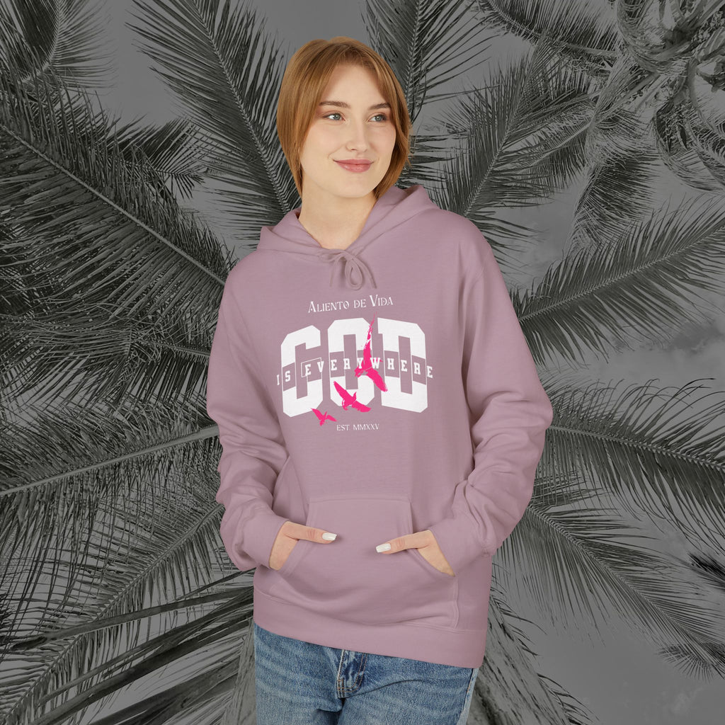 God Is Everywhere - (UNISEX) Midweight Fleece Hoodie - Aliento De Vida