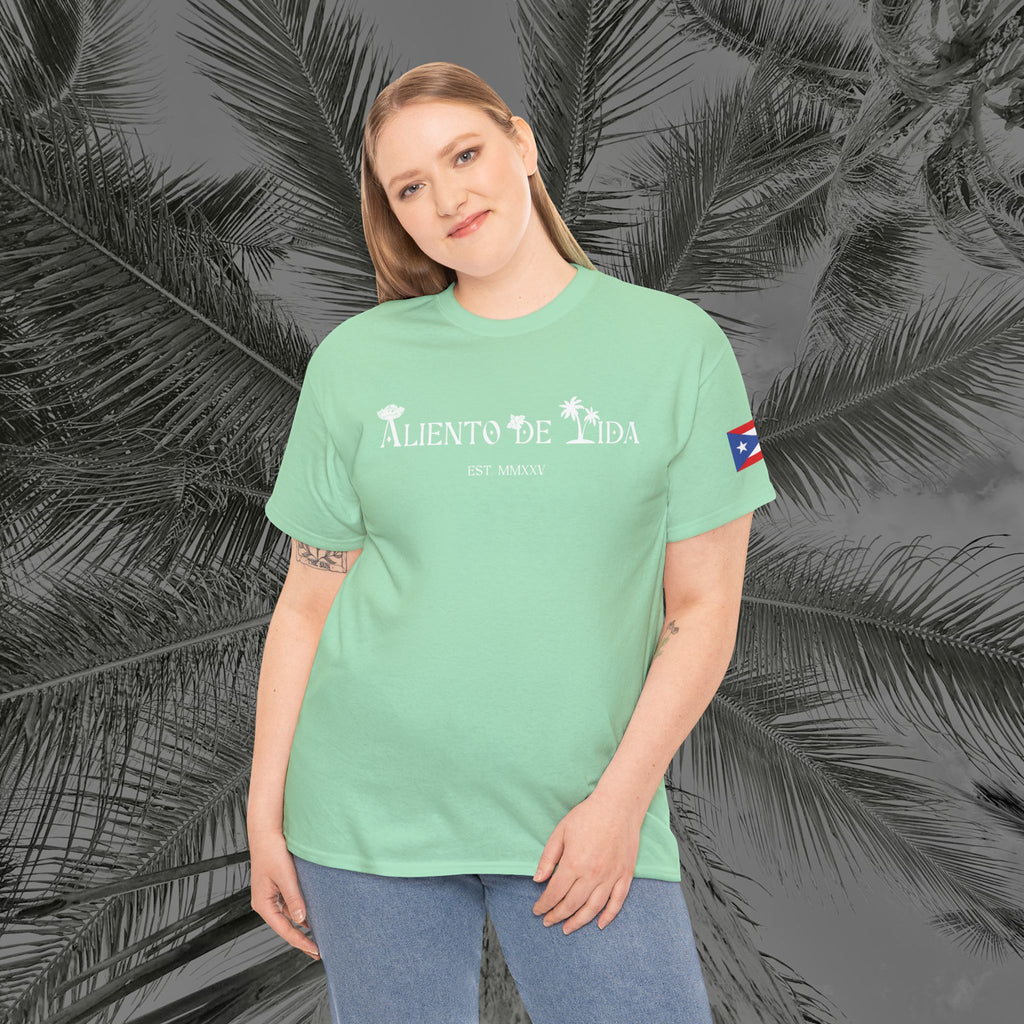 Borikén Sunrise - PR COLLECTION - (UNISEX) Heavy Cotton Tee - Aliento De Vida