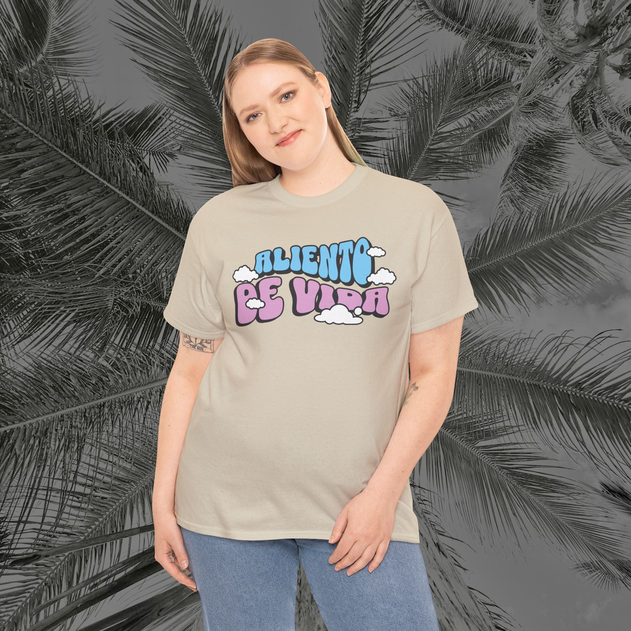 Clouds #3 - (UNISEX) Heavy Cotton T-Shirt - Aliento De Vida