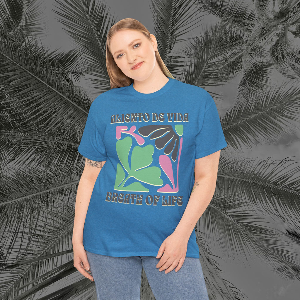 One Breath, Infinite Bloom #2 - (UNISEX) Heavy Cotton T-Shirt - Aliento De Vida