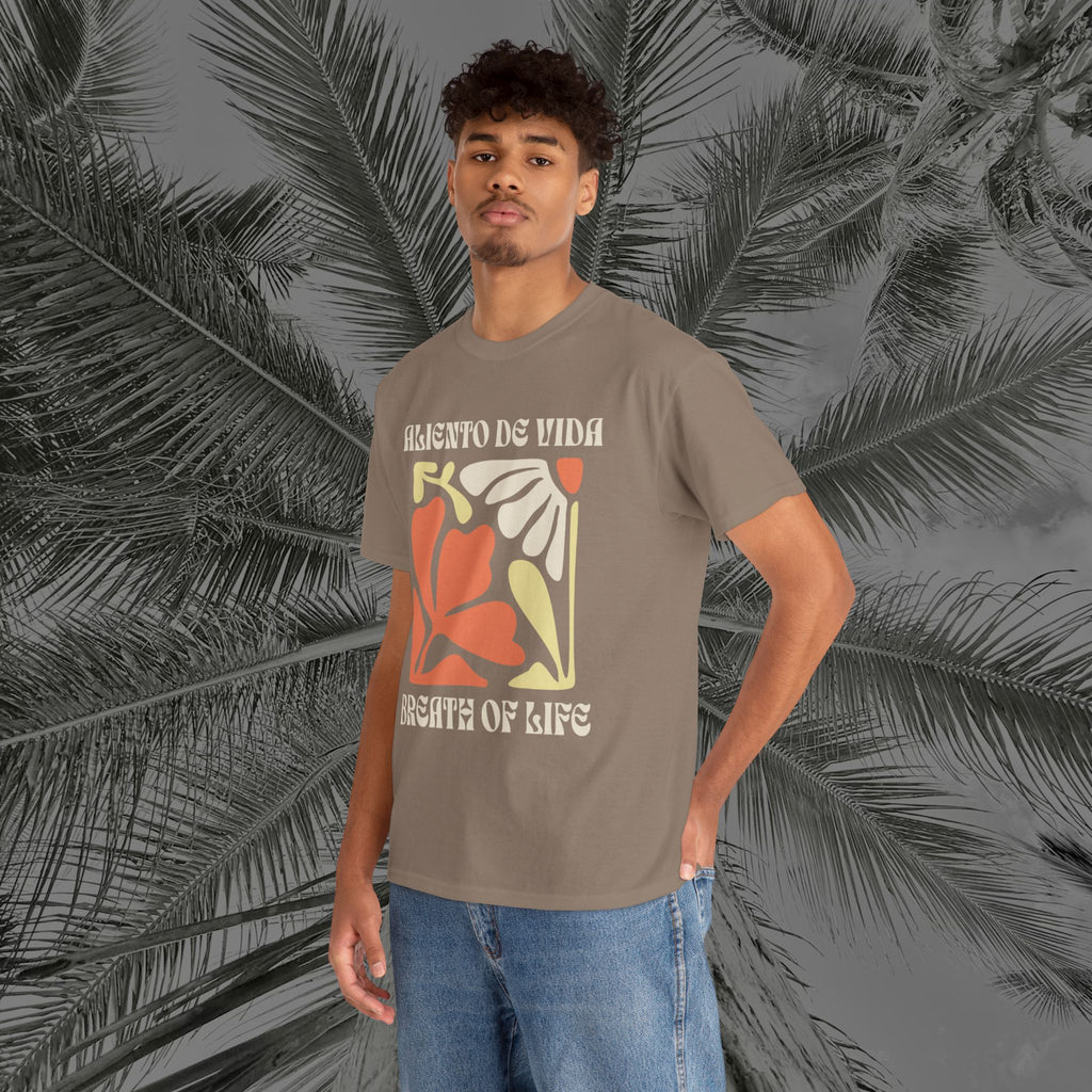 One Breath, Infinite Bloom - (UNISEX) Heavy Cotton T-Shirt - Aliento De Vida