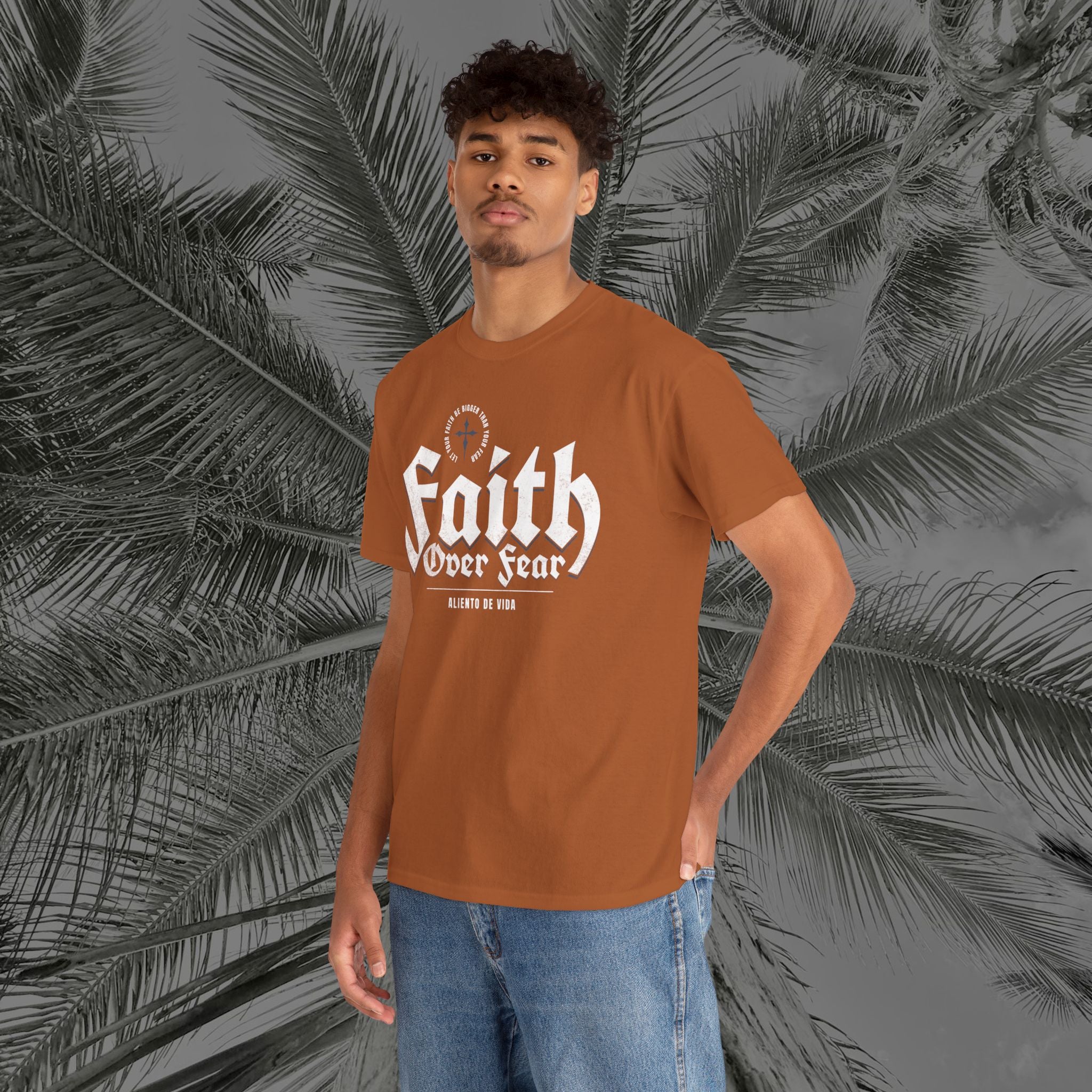 Faith Over Fear - (UNISEX) Heavy Cotton Tee - Aliento De Vida