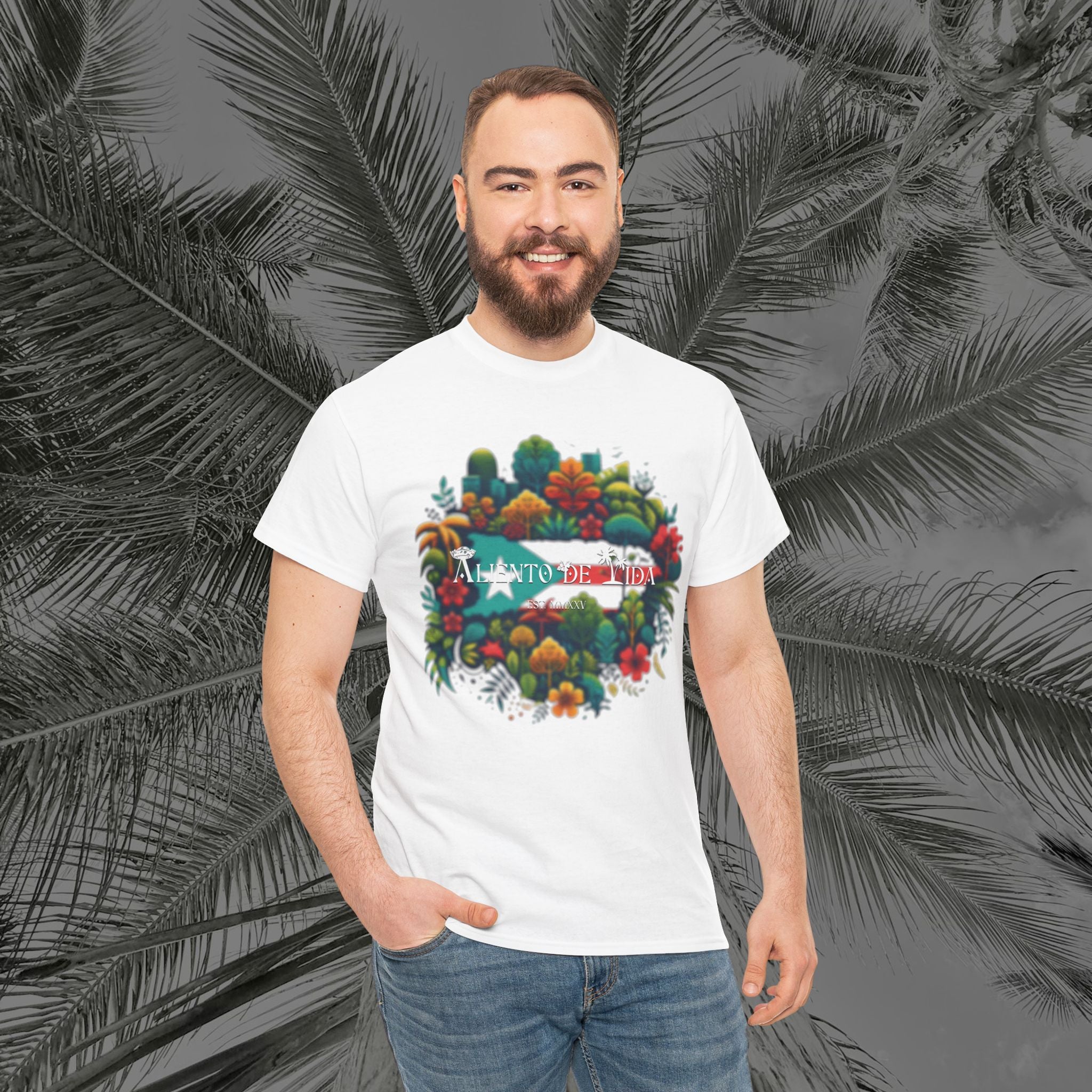 Beauty of Nature - PR COLLECTION - (UNISEX) Heavy Cotton Tee - Aliento De Vida