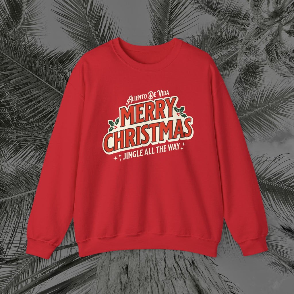 Merry Christmas - (UNISEX) Cozy Crewneck Sweatshirt - Aliento De Vida