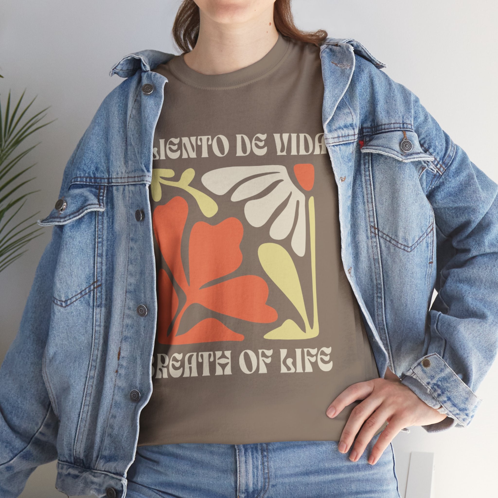 One Breath, Infinite Bloom - (UNISEX) Heavy Cotton T-Shirt - Aliento De Vida