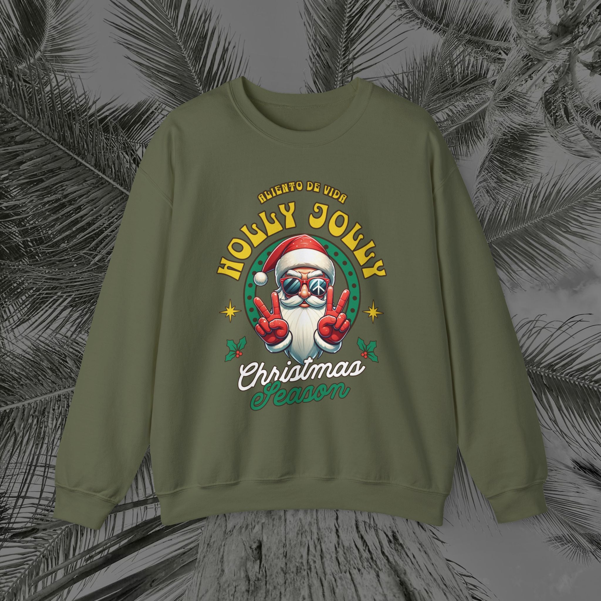Peace Out, North Pole Edition - (UNSEX) Cozy Crewneck Sweatshirt – Aliento De Vida
