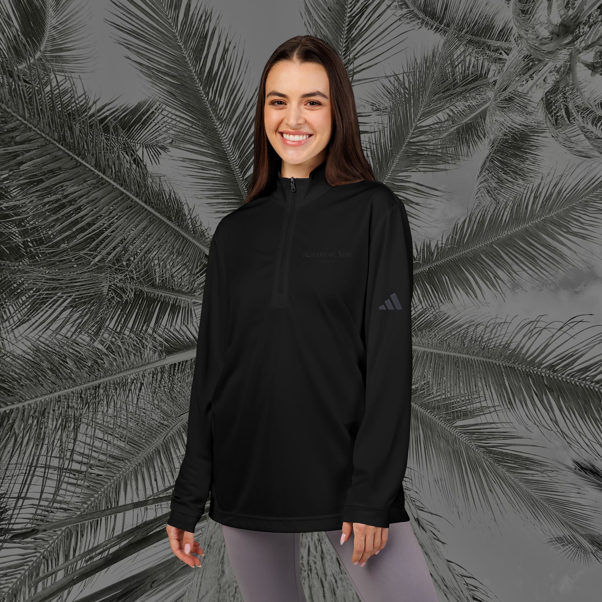 Adidas® Quarter-Zip Pullover - Embroidery for Active Lifestyle - (UNISEX) - Aliento De Vida