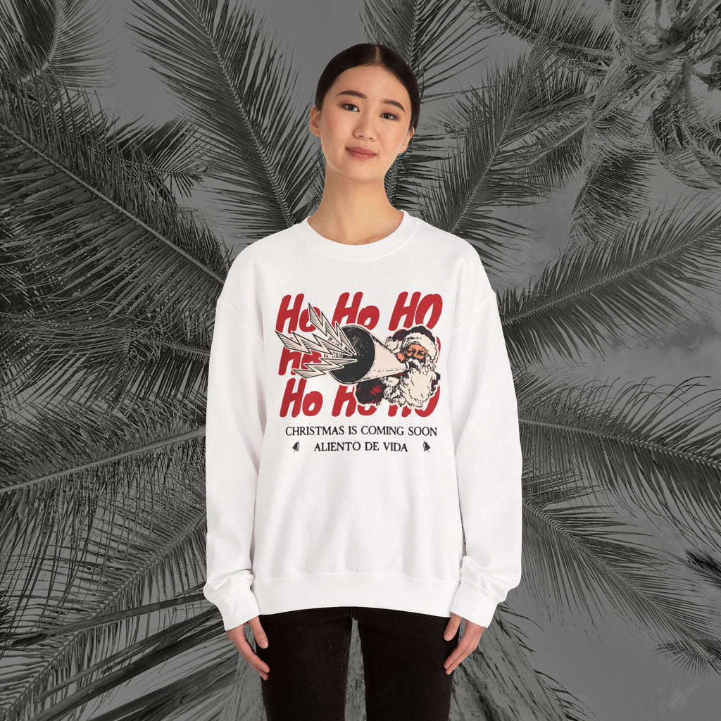 Ho Ho Ho’ Holiday Season - (UNISEX) Cozy Crewneck Sweatshirt - Aliento De Vida