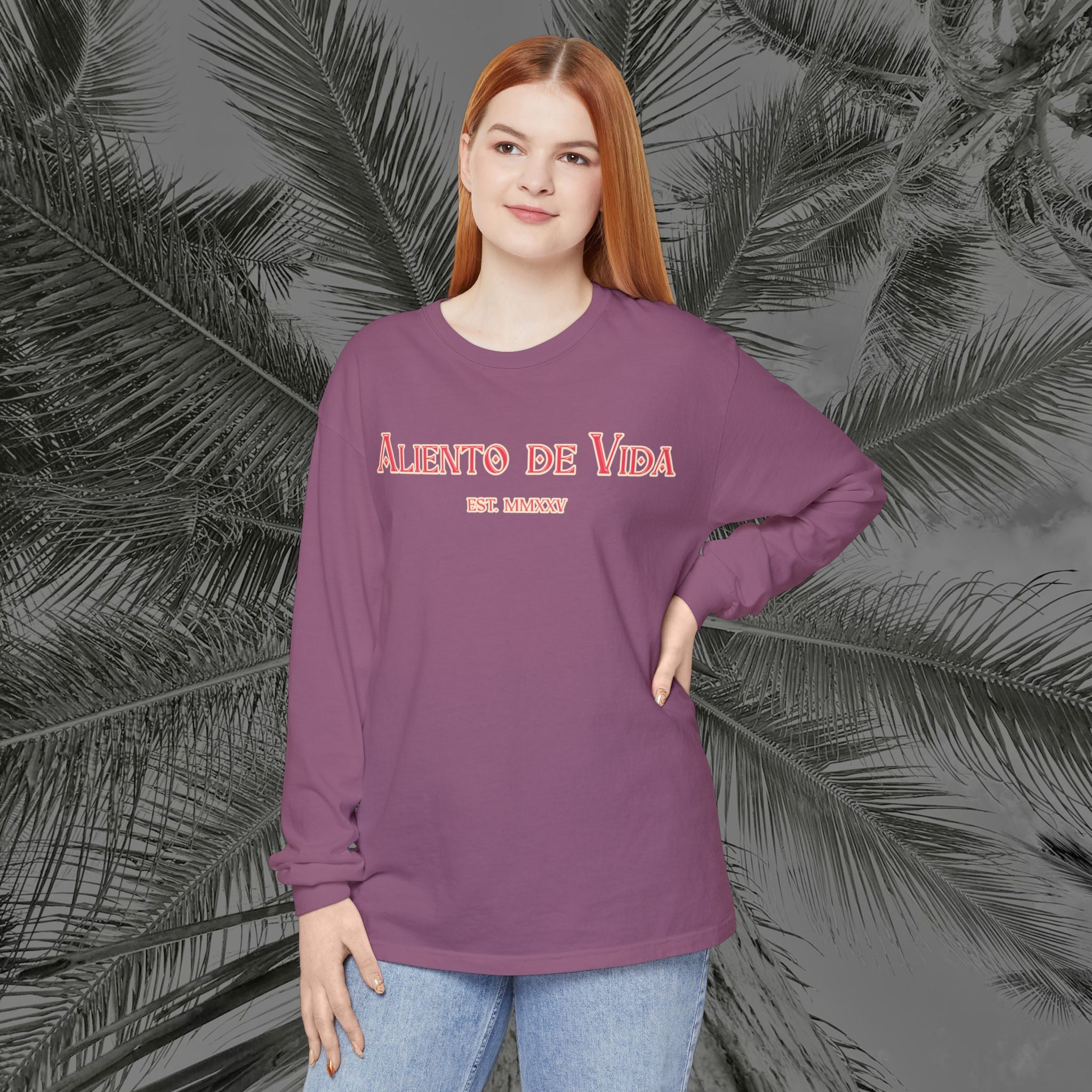 Breath Of Paradise - (UNISEX) Long Sleeve Shirt - Back Design - Aliento De Vida